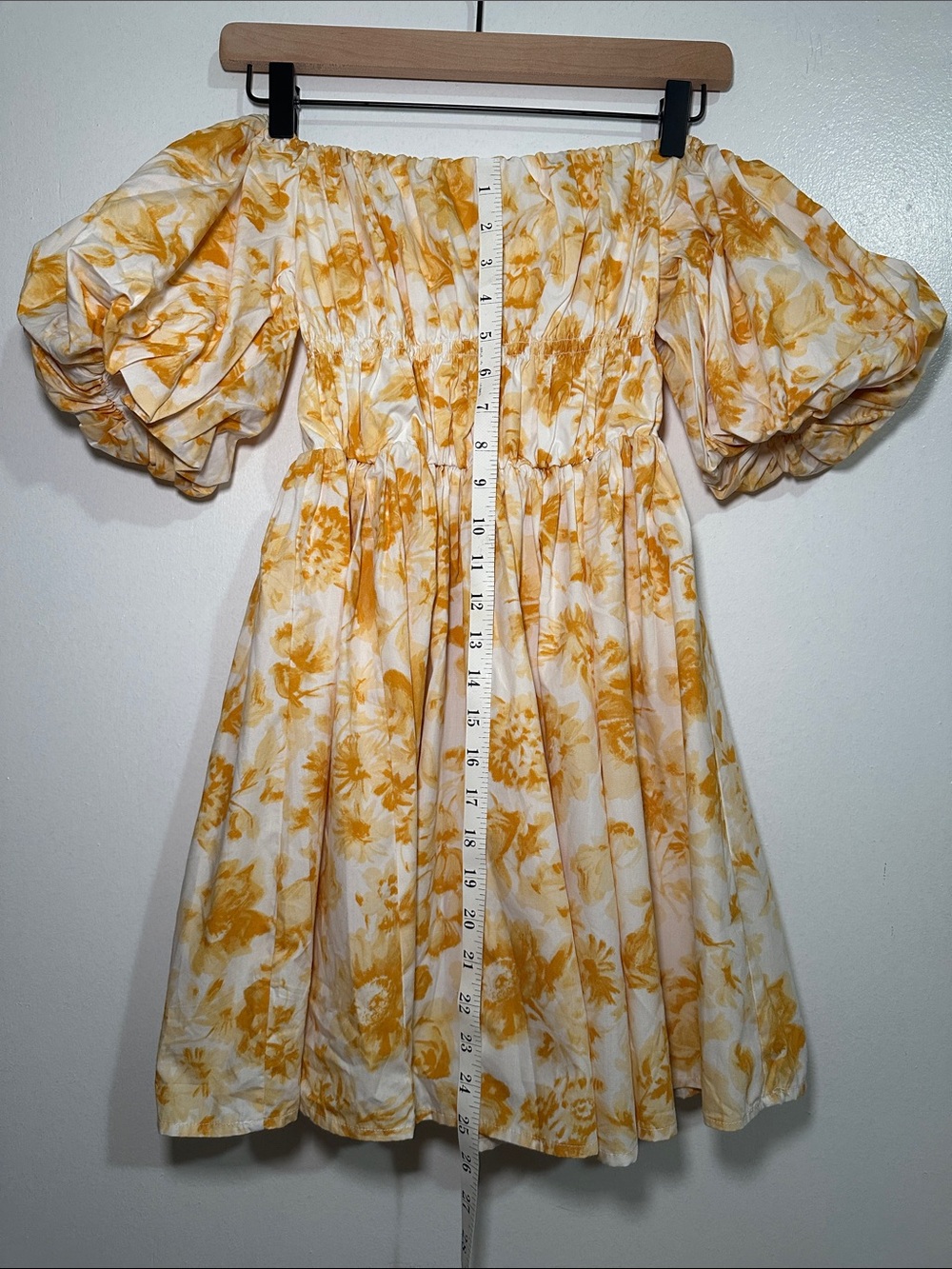 Abercrombie Off-The-Shoulder Puff Sleeve Mini Dress - Picture 5 of 8
